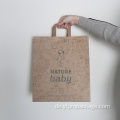 Kundenspezifischer Griff Brown Kraft Paper Bags Printing Logo